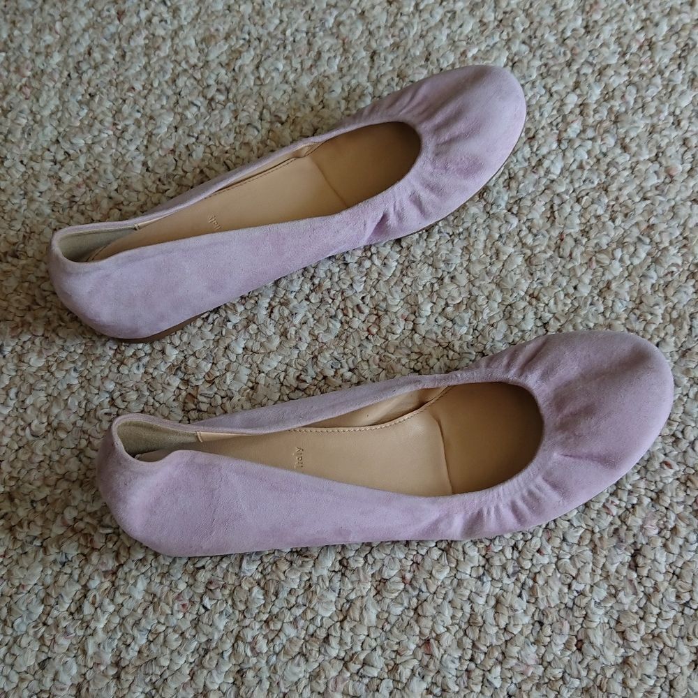 J. Crew lilac light purple Suede Ballet size 7.5